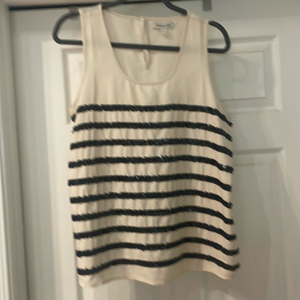 Black sequins on the front